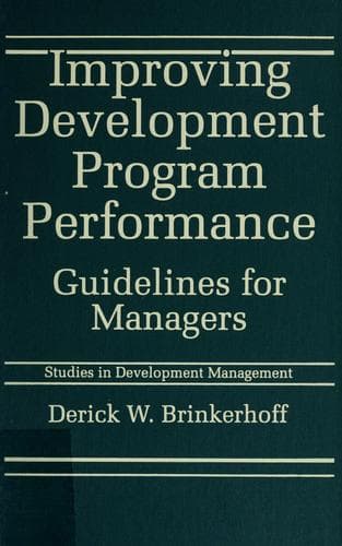 Tapa de Improving development program performance