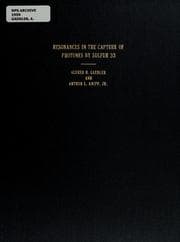 Tapa de Resonances in the capture of protons by sulfur 33