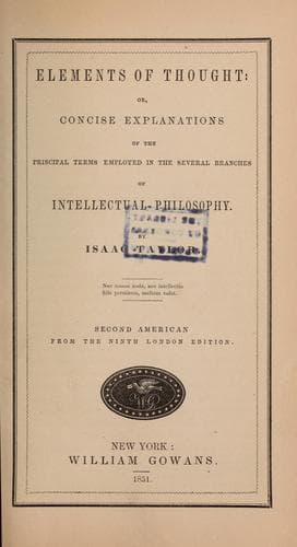 Tapa de Elements of thought