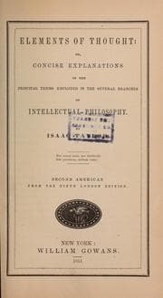 Tapa de Elements of thought