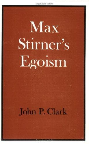 Tapa de Max Stirner's egoism