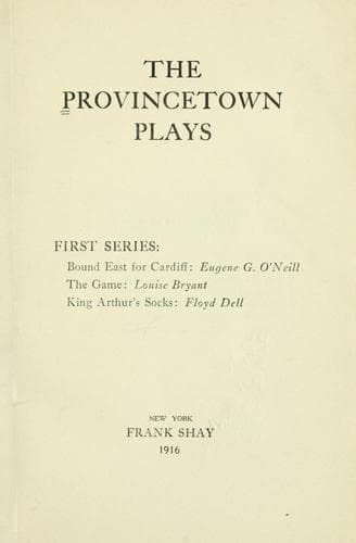 Tapa de The Provincetown plays