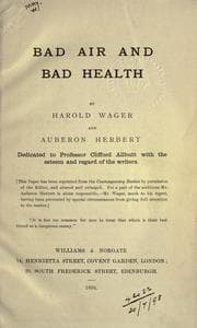 Tapa de Bad air and bad health
