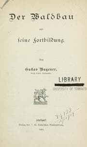 Tapa de Der Waldbau und seine Fortbildung