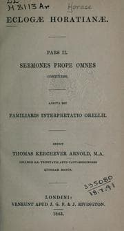 Tapa de Eclogae Horatianae