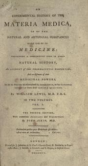 Tapa de An experimental history of the materia medica