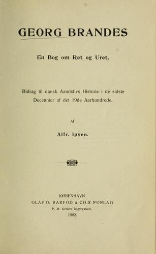 Tapa de Georg Brandes