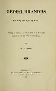 Tapa de Georg Brandes