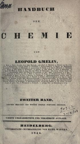 Tapa de Handbuch der Chemie