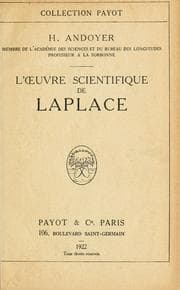 Tapa de L' oeuvre scientifique de Laplace