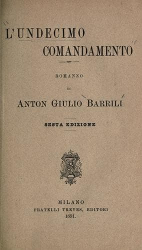 Tapa de L'Undecimo comondamento