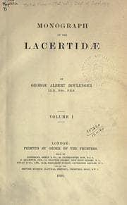 Tapa de Monograph of the Lacertidoe