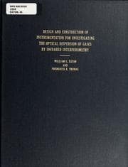 Tapa de Design and construction of instrumentation for investigating the optical dispersion of gases by infrared interferometry