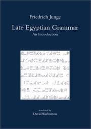 Tapa de Late Egyptian Grammar
