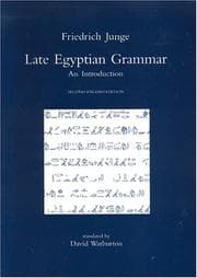 Tapa de Late Egyptian Grammar (Griffith Institute Publications)