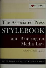Tapa de The Associated Press stylebook and briefing on media law