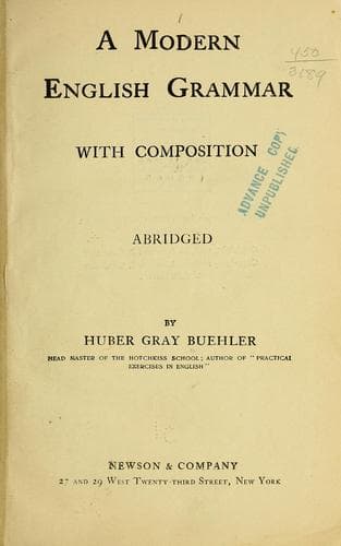 Tapa de A modern English grammar