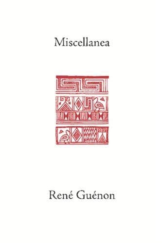 Tapa de Miscellanea (Guenon, Rene. Works.)