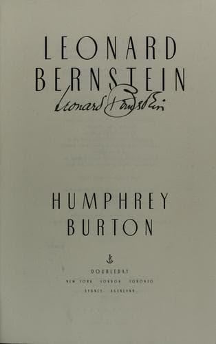 Tapa de Leonard Bernstein