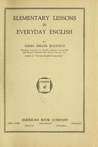 Tapa de Elementary lessons in everyday English
