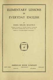 Tapa de Elementary lessons in everyday English