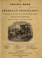 Tapa de The child's book of American geography