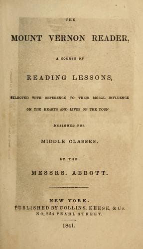 Tapa de The Mount Vernon reader