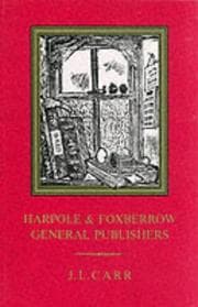 Tapa de Harpole and Foxberrow, General Publishers