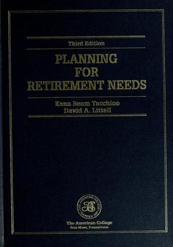 Tapa de Planning for retirement needs