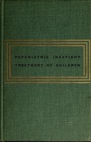 Tapa de Psychiatric inpatient treatment of children
