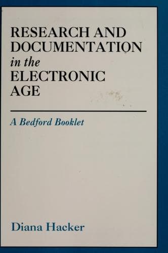 Tapa de Research and documentation in the electronic age