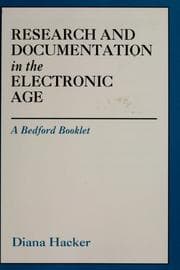 Tapa de Research and documentation in the electronic age