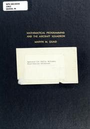 Tapa de Mathematical programming and the aircraft squadron
