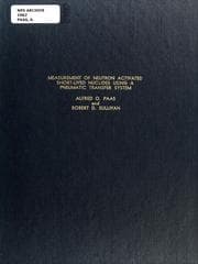 Tapa de Measurement of neutron activated short-lived nuclides using a pneumatic transfer system