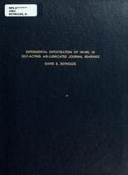 Tapa de Experimental investigation of whirl in self-acting air-lubricated journal bearings