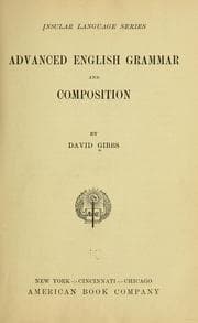 Tapa de Advanced English grammar and composition