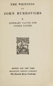 Tapa de Literary values and other papers