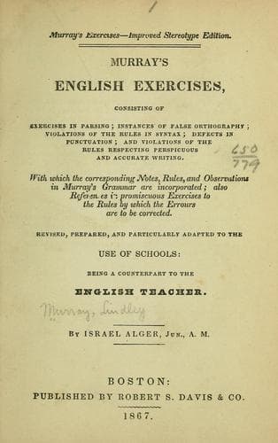 Tapa de Murray's English exercises ...