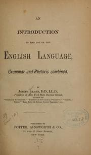 Tapa de An introduction to the use of the English language, grammar and rhetoric combined