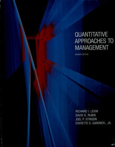 Tapa de Quantitative Approaches to Management