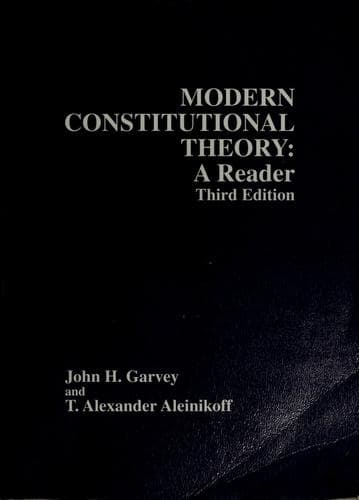 Tapa de Modern constitutional theory