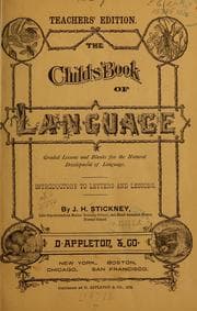 Tapa de The child's book of language
