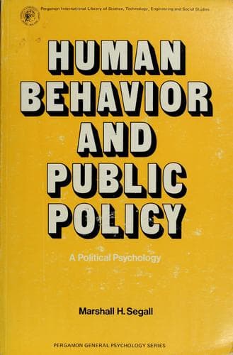Tapa de Human behavior and public policy