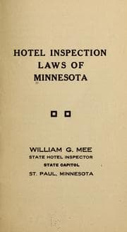 Tapa de Hotel inspection laws of Minnesota...