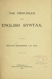 Tapa de The principles of English syntax