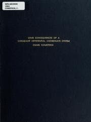 Tapa de Some consequences of a covariant differential coordinate system