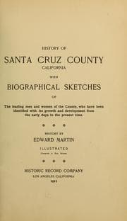 Tapa de History of Santa Cruz County, California