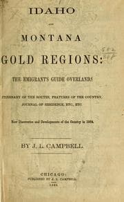 Tapa de Idaho and Montana gold regions