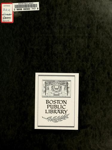 Tapa de Supporting documentation to the revised redevelopment plan, revised: June 1959