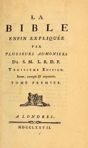 Tapa de La Bible enfin expliquée